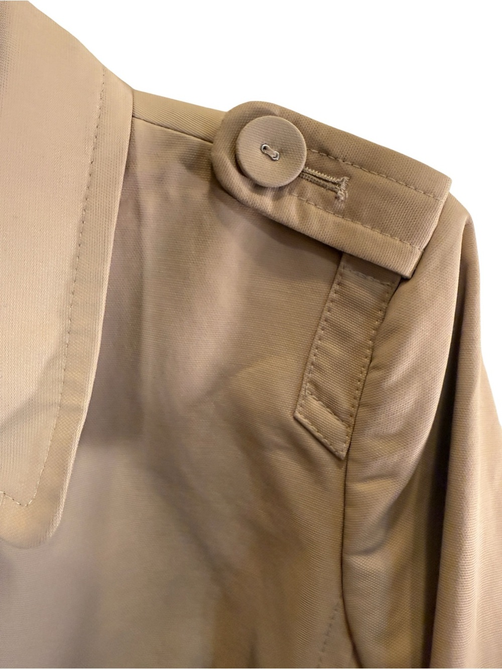 LOFT Petites Women's Camel Short Utility Military Style Cotton Blend Trench Coat - Picture 2 of 12